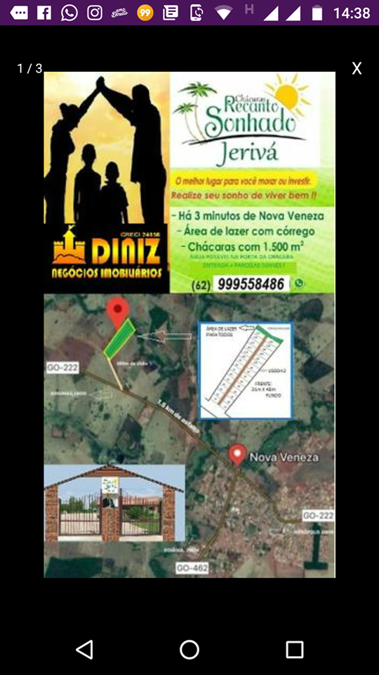 Cond. de Chácaras Recanto Jerivá, 120 x R$700,00